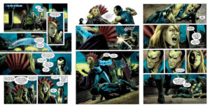 Fantastic Four, vol 3, #587 (2011) Teksti: Jonathan Hickman, kuvitus: Steve Epting, Rick Magyar, Mike Perkins ja Paul Mounts.