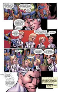 Fantastic Four, vol 4, #4 (2013) Teksti: Matt Fraction Kuvitus: Mark Bagley, Mark Farmer, Paul Mounts, Edgar Delgado ja Rain Beredo