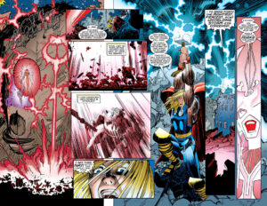 The Mighty Thor, vol 2, #12 (1999), teksti: Dan Jurgens, kuvitus: John Romita jr, Klaus Janson ja Gregory Wright.